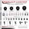 Service Caster 3.5'' Soft Rubber Wheel Swivel 7/8'' Square Stem Caster Set 2 Brakes, 4PK SCC-SQ20S3514-SRS-PLB-78-2-S-2 - alternate 3